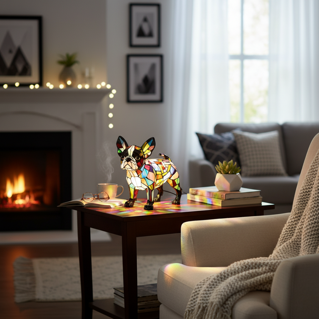 Lampada Artigianale – Sophistication Of Boston Terrier Gentle Light For Your Home
