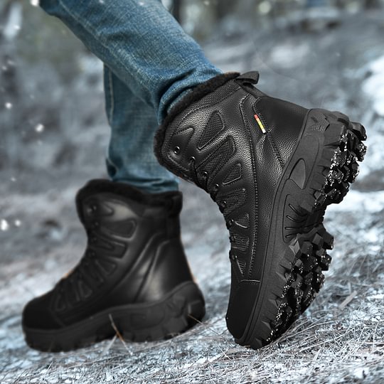 Men's combat boots - waterproof, non-slip hiking boots, puncture-proof and twist-proof work boots