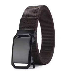 Military tactical belt with automatic buckle