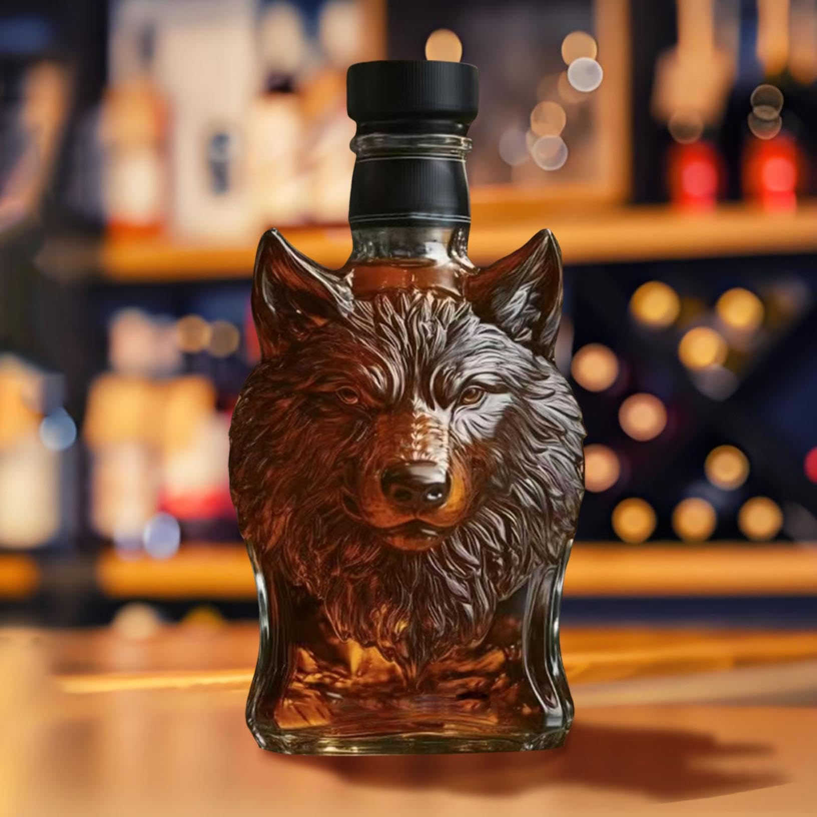 Whiskey bottle Wolfdog