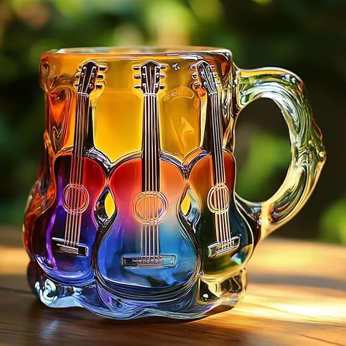 Tazza Artigianale con Grafica Chitarra 3D