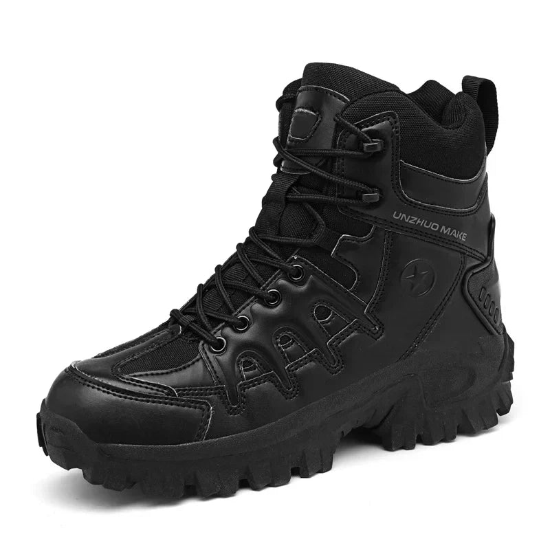 Men's combat boots - waterproof, non-slip hiking boots, puncture-proof and twist-proof work boots