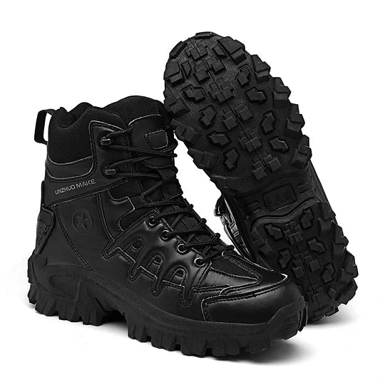 Men's combat boots - waterproof, non-slip hiking boots, puncture-proof and twist-proof work boots