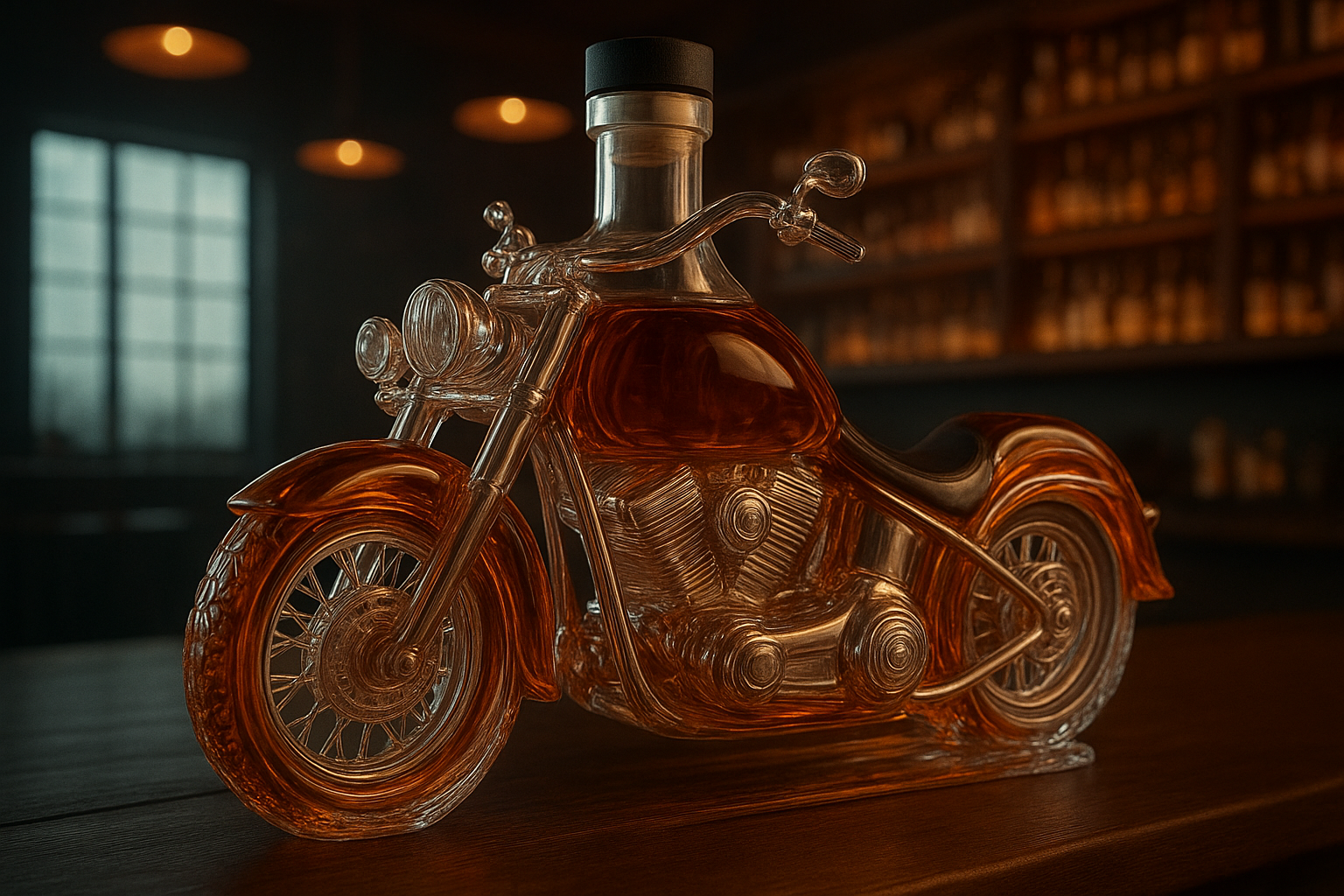 Motor Whiskey Bottle