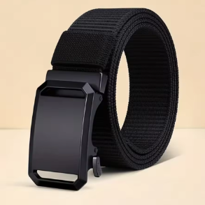 Military tactical belt with automatic buckle