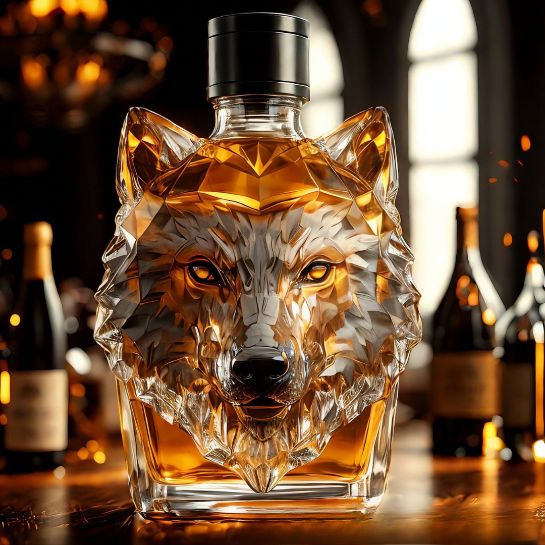 Wolf Whiskey Bottle
