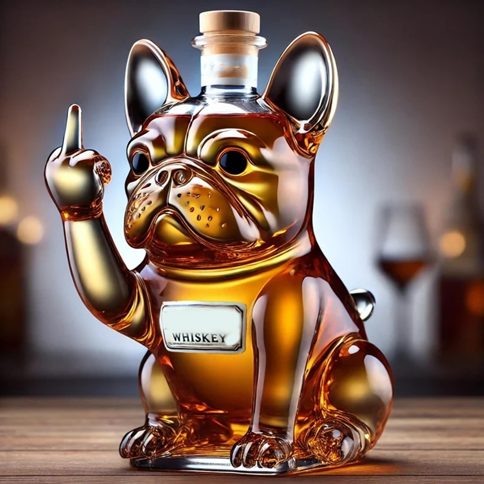 Whiskey bottle Bulldog Rebel