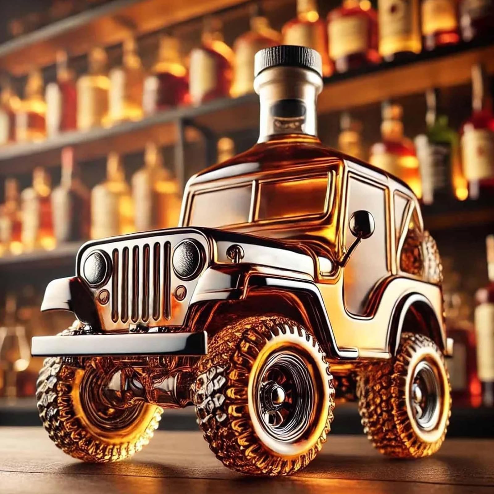 Jeep whiskey bottle