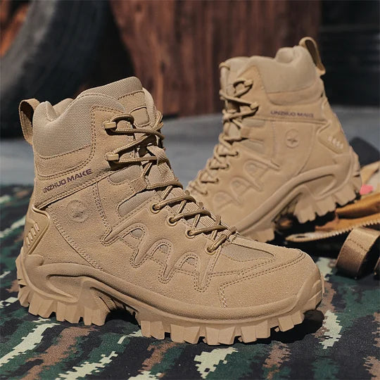 Men's combat boots - waterproof, non-slip hiking boots, puncture-proof and twist-proof work boots