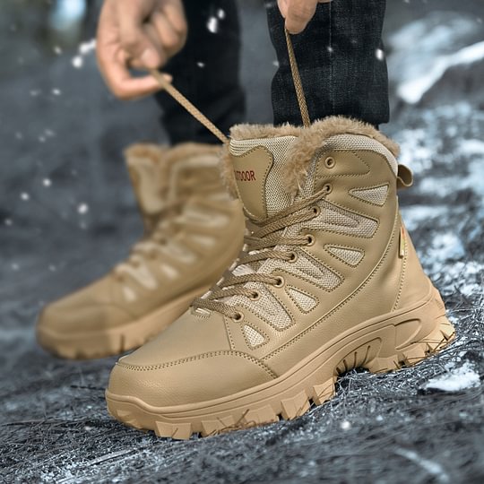 Men's combat boots - waterproof, non-slip hiking boots, puncture-proof and twist-proof work boots
